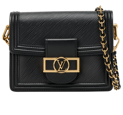 Mini Dauphine, &pound;1,200, Handbags, Black, Leather, Front view